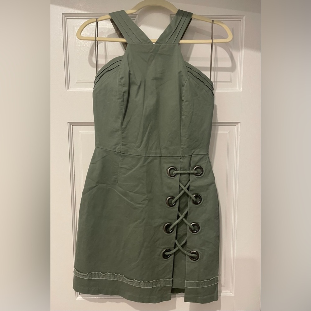 Greylin Olive Canvas Dress